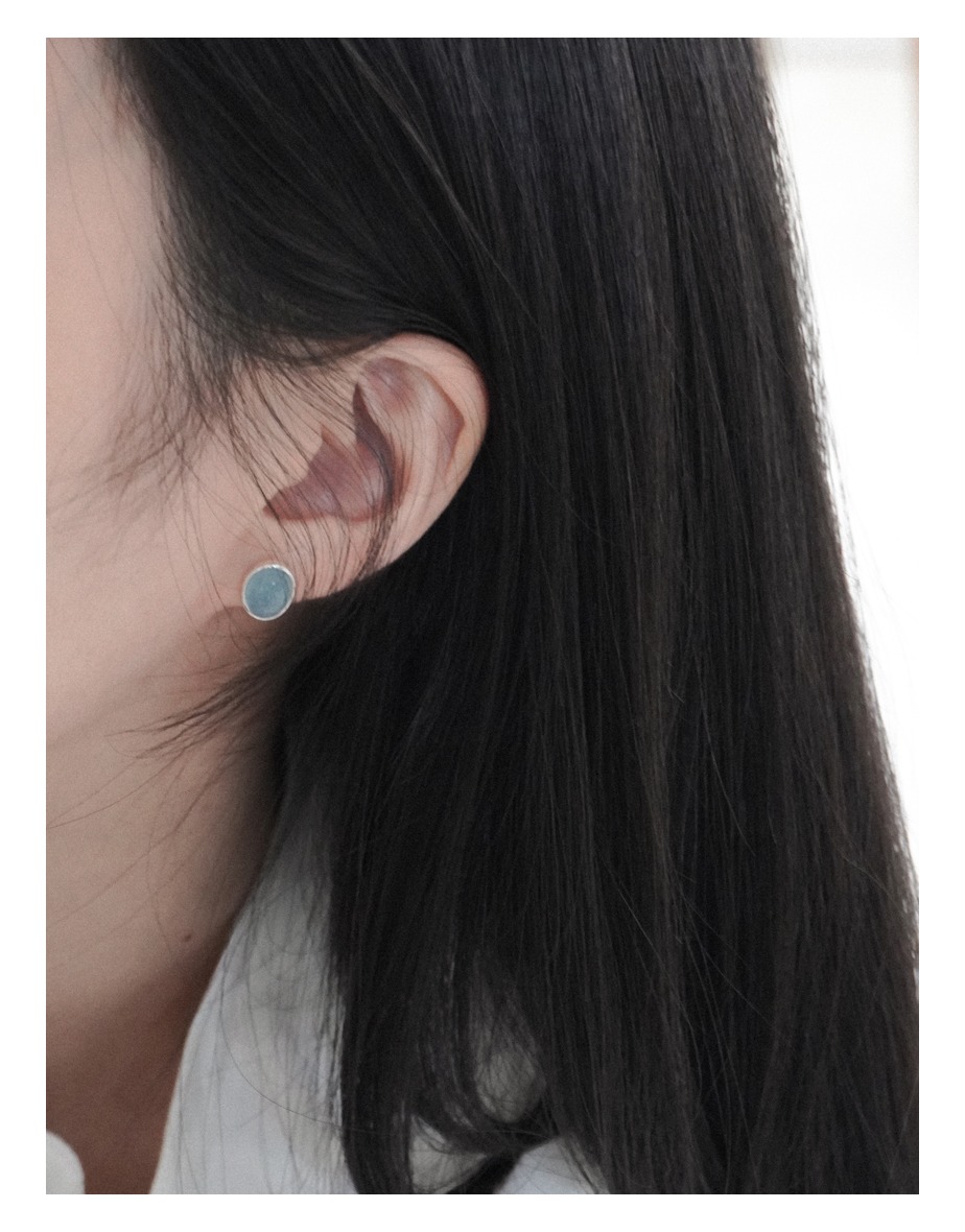 (silver 92.5) Perry softblue earrings