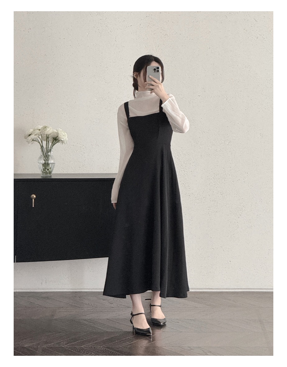 카렌 슬리브리스 드레스 (2size) [블랙]