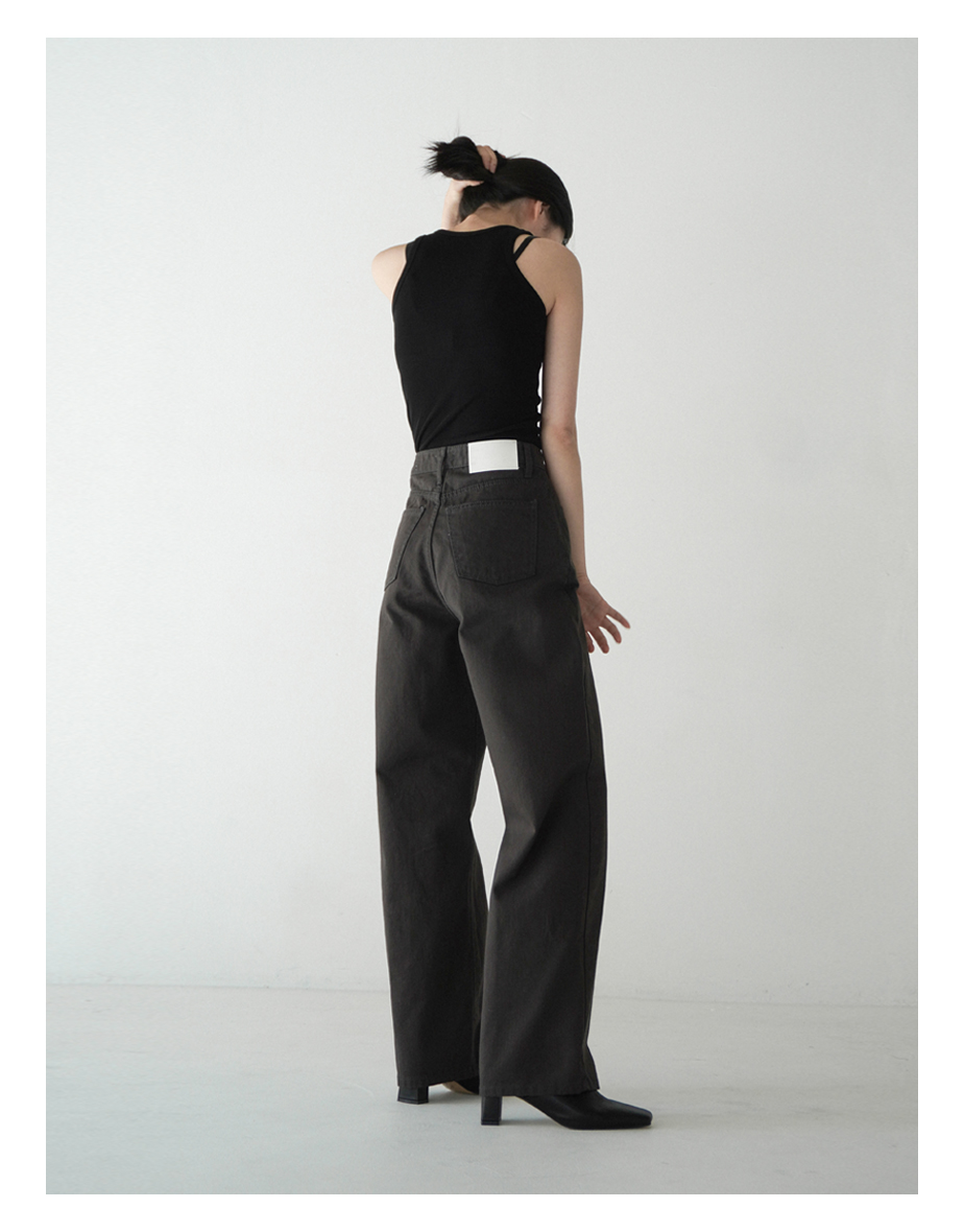 uur Each and All color pants [greenish charcoal]
